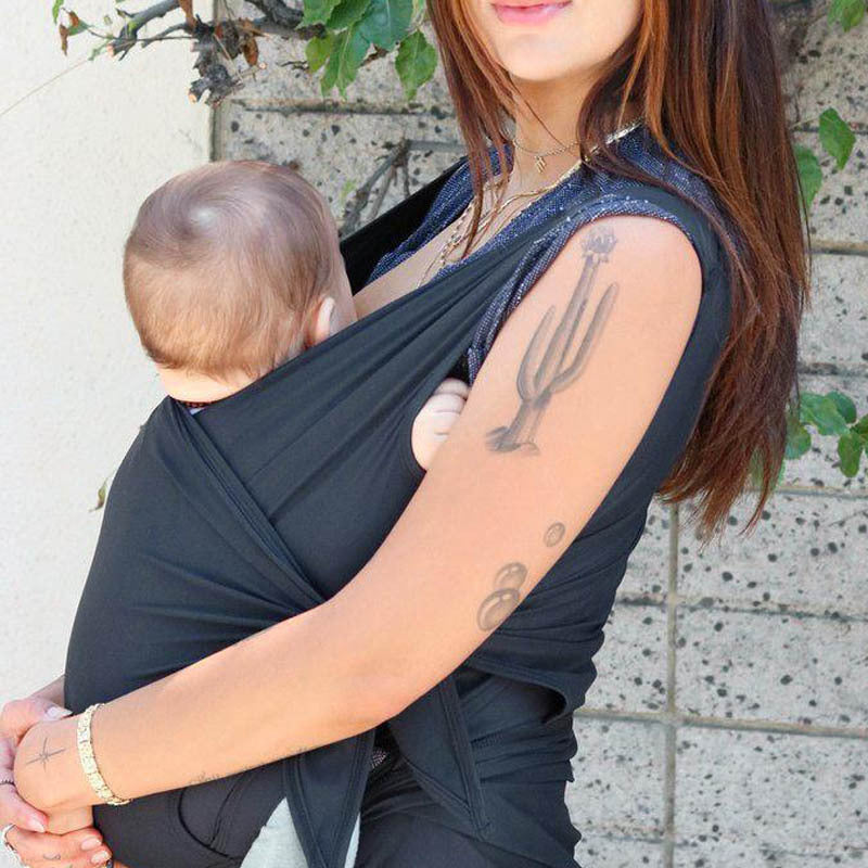 Mother Soothing T-Shirt Vest Holding Baby