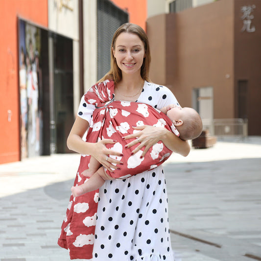 Horizontal And Vertical Cotton Printed Baby Sling Bag
