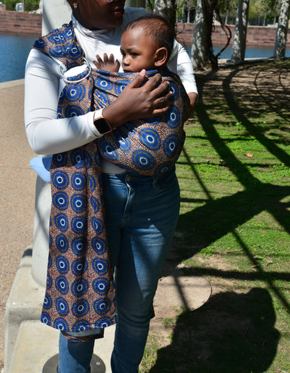 Blue and Yellow Ring Sling Carrier